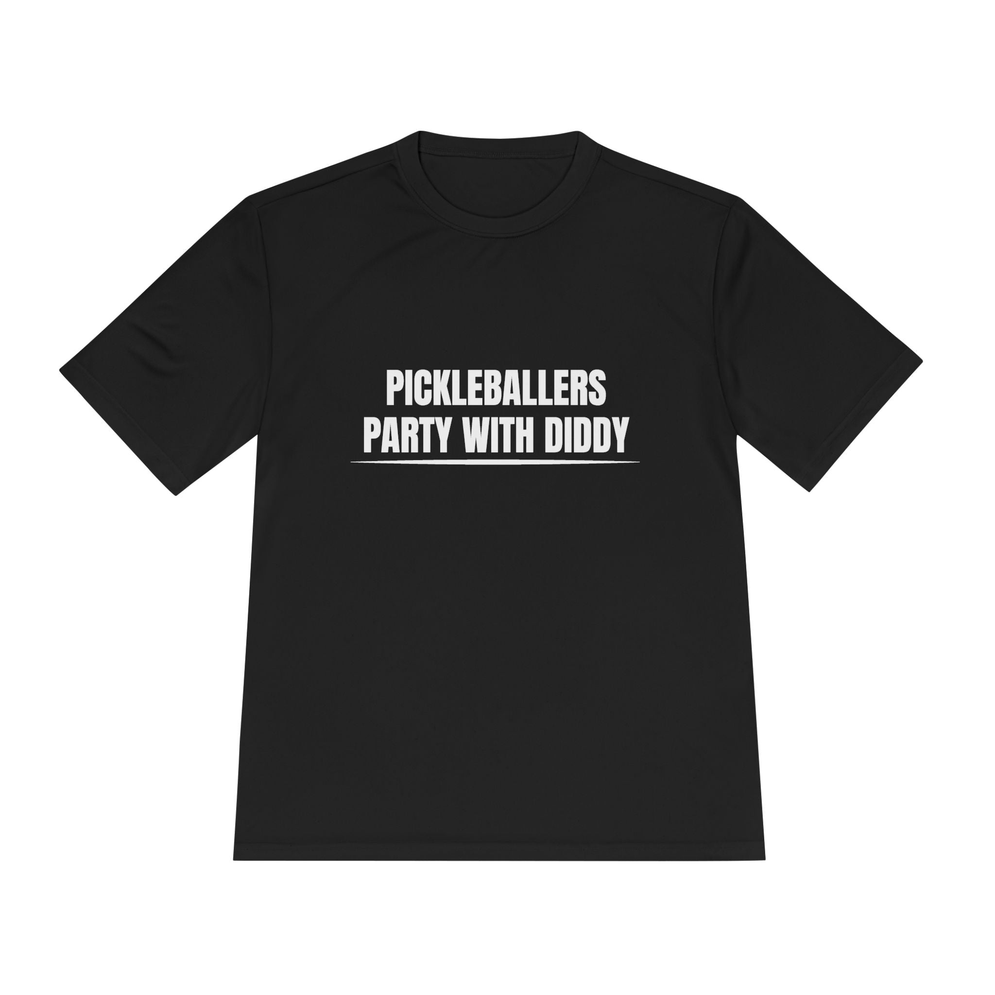 PICKLEBALLERS PARTY WITH DIDDY – MEN’S BLACK T-SHIRT