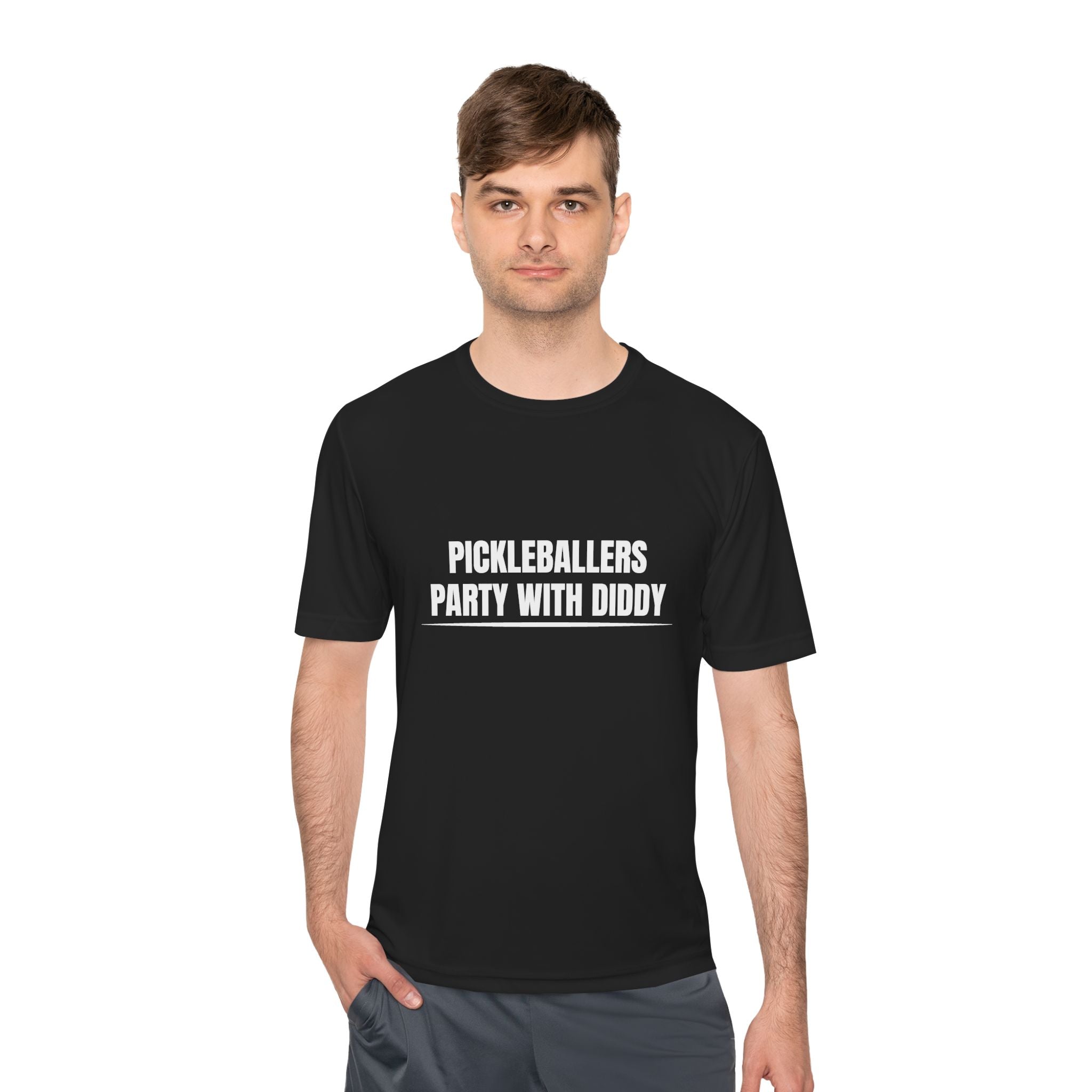 PICKLEBALLERS PARTY WITH DIDDY – MEN’S BLACK T-SHIRT