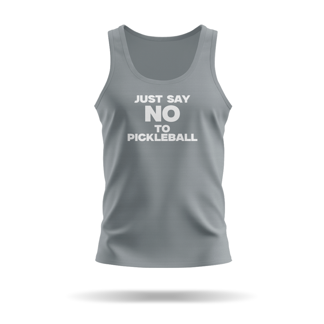 JUST SAY NO TO PICKLEBALL – MEN'S TANK TOP