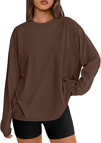 Trendy Queen Womens Oversized Long Sleeve T Shirts