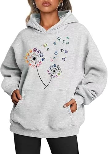 Womens Fall Winter Oversized Hoodies Fleece Sweatshirts Funny Halloween