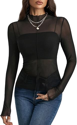 SOFIA'S CHOICE Women Long Sleeve Shirt Spring Going Out Fall Winter Sexy Top