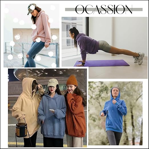 3PK Womens Loose Fit Fleece Hoodie