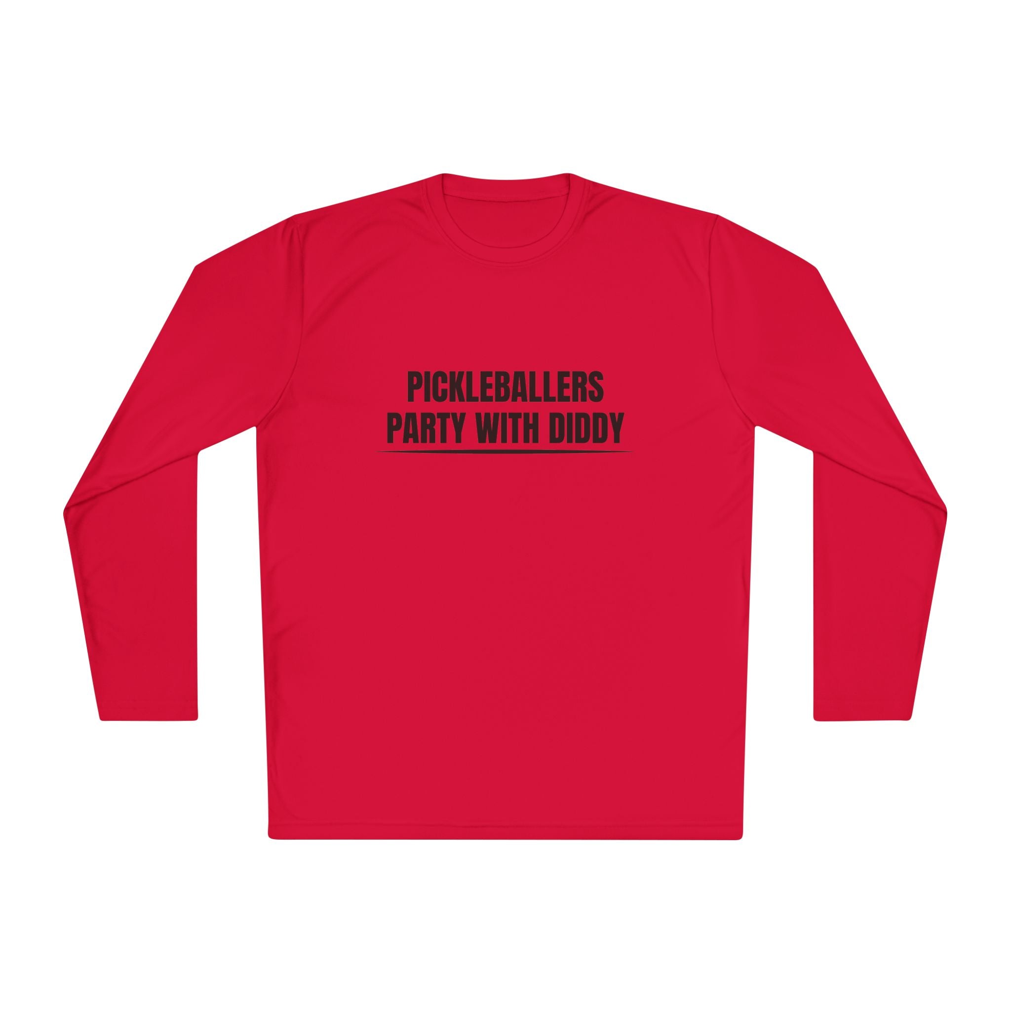 PICKLEBALLERS PARTY WITH DIDDY – MEN’S RED LONG SLEEVE SHIRT