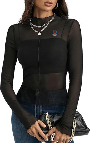 SOFIA'S CHOICE Women Long Sleeve Shirt Spring Going Out Fall Winter Sexy Top